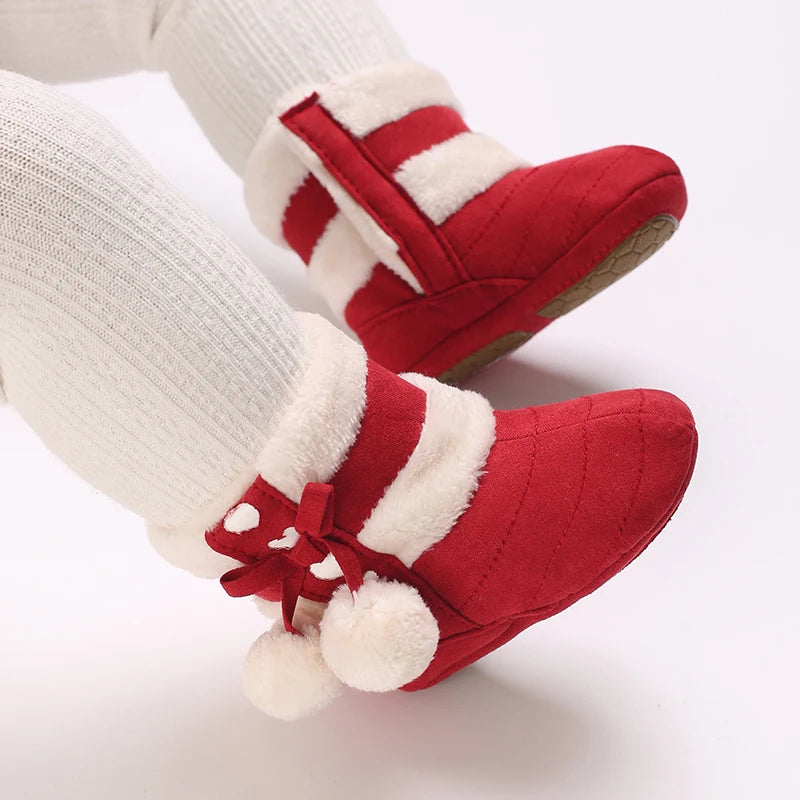 Newborn baby boy girl snow winter boots for infants and young children soft soled winter warm baby crib short boots shoes