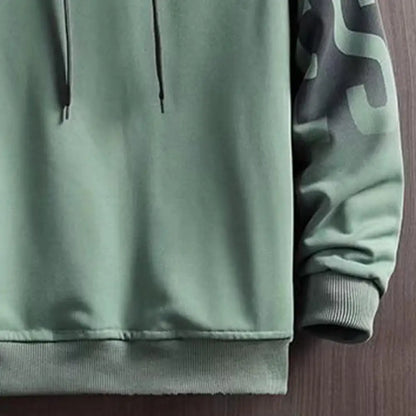 Pullover Sweatshirt Breathable Winter Hooded Plush Lining Men Sweatshirt Thick Skin-Touch Pullover Hoodie Daily Clothing