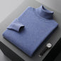 Autumn and winter new 100% merino cashmere sweater men's knitted pullover padded warm turtle neck fashion loose plus size coat