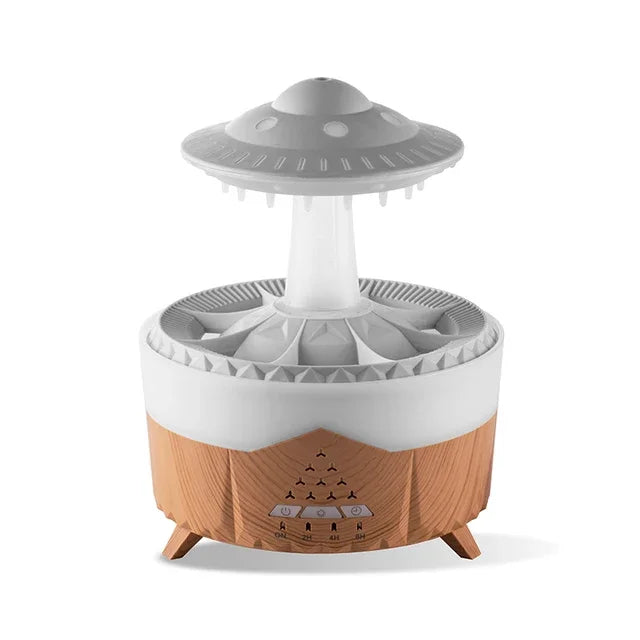 Rain Cloud Humidifier Water Drip with Remote Raindrop Humidifier Rain Cloud Diffuser Mushroom Air Humidifier with Rain Lamp