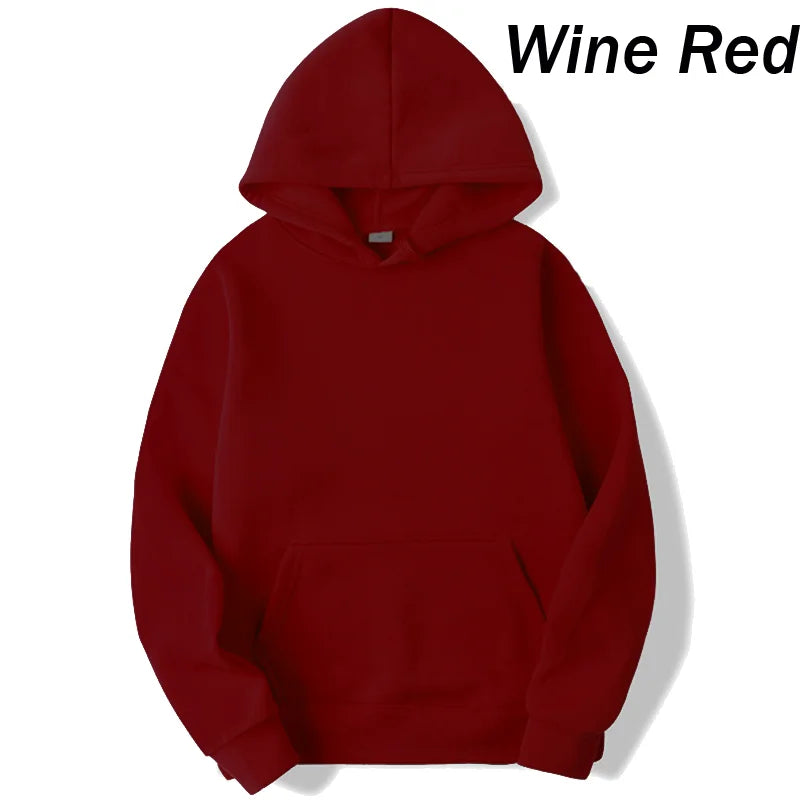 New Men's solid color hoodie autumn/winter fashion sportswear casual pullover couple street wear long sleeved top