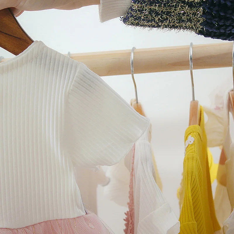 New Baby Girl Dress Summer Newborn Baby Clothes Patchwork Princess Mesh Dress For Girl 1 Year Birthday Infant Baptism Clothing