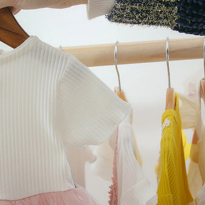 New Baby Girl Dress Summer Newborn Baby Clothes Patchwork Princess Mesh Dress For Girl 1 Year Birthday Infant Baptism Clothing