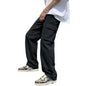 New Cargo Pants Men's Loose Straight Oversize Clothing Solid Grey Versatile Work Wear Black Joggers Cotton Casual Male Trousers
