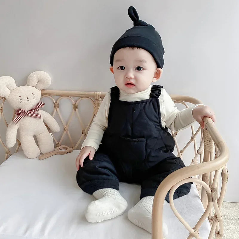 Baby Girl Clothes Bodysuit Kids Jumpsuit Winter Fall Children Baby Sleeveless Overalls 2022 Born Boy Open Shift Pants Outfit