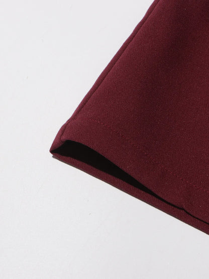 TWOTWINSTYLE Solid Two Piece Set For Women Stand Collar Long Sleeve Tops High Waist Spliced Button Long Pants Fashion Set Female