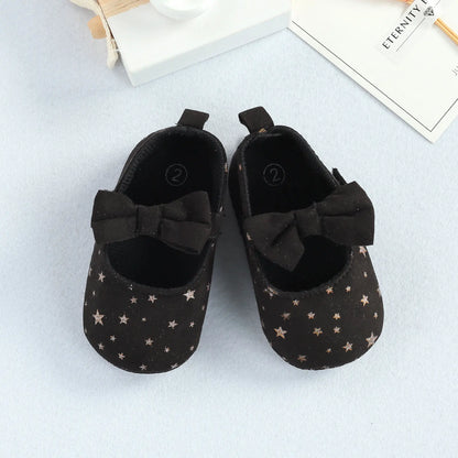 Toddler Girl Crib Shoes Newborn Baby Girls Boys Bowknot Soft Sole Dot Print Casual Shoes Baby Shoes Girls  Infant Shoes