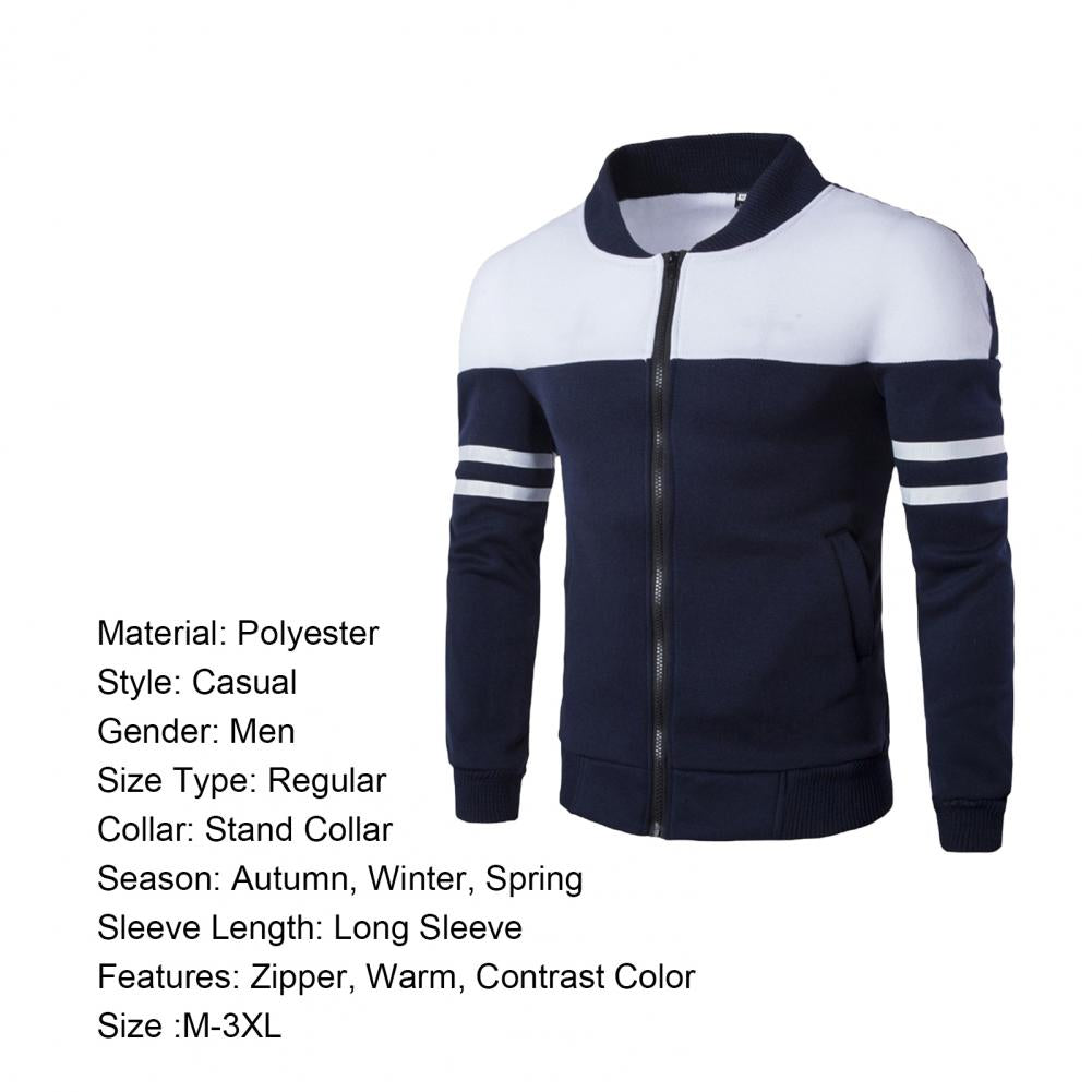 Men Bomber Jacket Patchwork Autumn Sportswear Coat Zipper Baseball Jacket Single Breasted Jackets for Men 2025 Chiquita's hombre