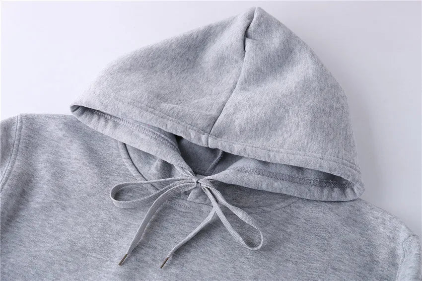 New Fashion Loose Hoodies For Men Spring and Autumn Casual Hooded Sweatshirt Men's Simple Tops Solid Color Thick Clothing Male