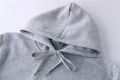 New Fashion Loose Hoodies For Men Spring and Autumn Casual Hooded Sweatshirt Men's Simple Tops Solid Color Thick Clothing Male