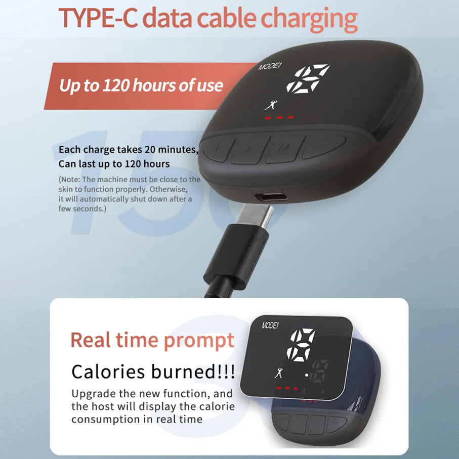 Smart EMS muscle stimulator; home muscle exercise massager; fat burning fitness device