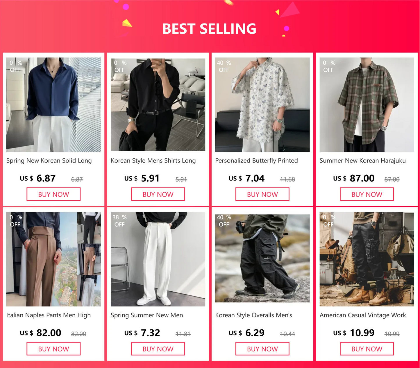 Spring Summer New Men Straight Casual Pants Korean Loose Suit Trousers Baggy White Elegant Pant Male Streetwear Y2k Men Clothing