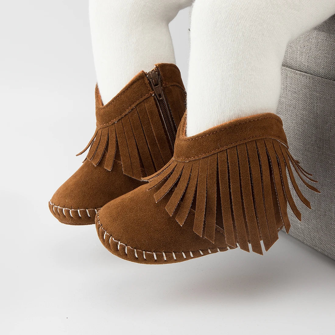 KIDSUN Baby Booties Girl Boy Pre walker Solid Infant Toddler First Walkers Soft Sole Anti-slip Boots Newborn Moccasin