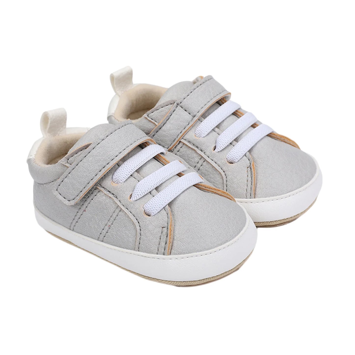 Newborn Baby Girls Boys Sneakers PU Leather Anti-Slip Soft Sole Pre walker Toddler Casual First Walkers Infant Shoes For 0-18M