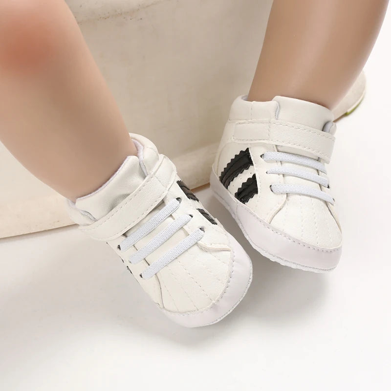 0-18M Baby Shoes Boy Newborn Infant Toddler Casual Comfort Cotton Sole Anti-slip PU Leather First Walkers Crawl Crib Shoes