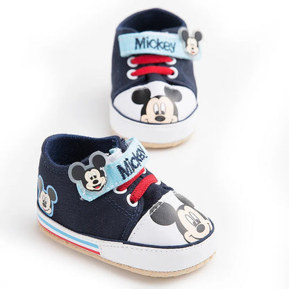 Disney 0-18M Baby Mickey Mouse  First Walkers Girl Newborn Baby Shoes Boy Fashion cartoon Mickey Shoes