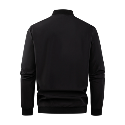 2025 Spring and Autumn New Baseball Collar Short Loose Solid Color Jacket Men's Business Casual Thin Coat Trend