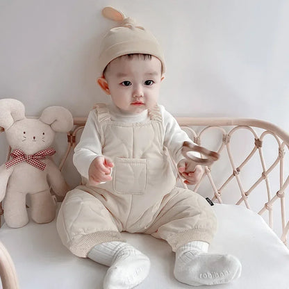 Baby Girl Clothes Bodysuit Kids Jumpsuit Winter Fall Children Baby Sleeveless Overalls 2022 Born Boy Open Shift Pants Outfit