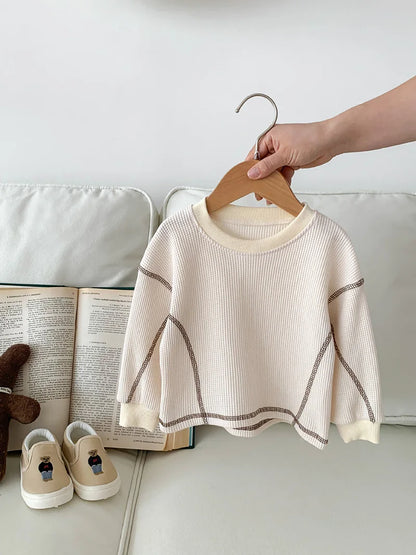 MILANCEL Spring Designer Kids Baby Clothes Casual Boys Suit Cool Infant Blouse And Pants2 PCs Waffle Clothing Set Outfits