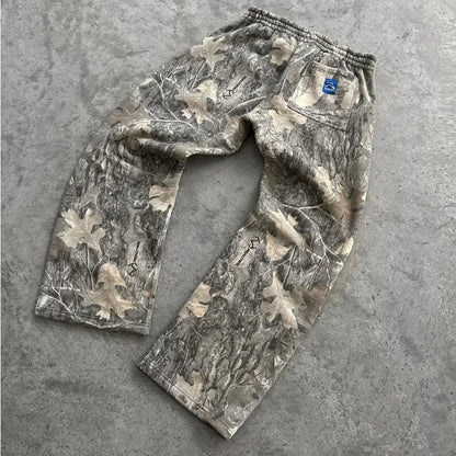 Y2K Streetwear Men Camouflage Pattern Printed High Street Hip Hop Sweat Pants Men Oversized Unisex Casual Camo Baggy Pants