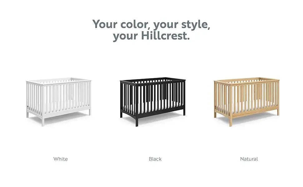 4-in-1 Convertible Crib (Natural) - Converts to Daybed, Toddler Bed, and Full-Size Bed, Fits Standard Full-Size Crib Mattress, A