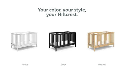 4-in-1 Convertible Crib (Natural) - Converts to Daybed, Toddler Bed, and Full-Size Bed, Fits Standard Full-Size Crib Mattress, A