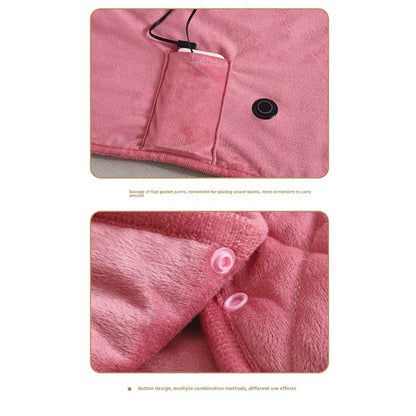 NEW USB Warmer Blankets Winter Shawl Heated Blanket Washable Thermal Heated Blanket Body Thicker Heater Bed Warmer Machine