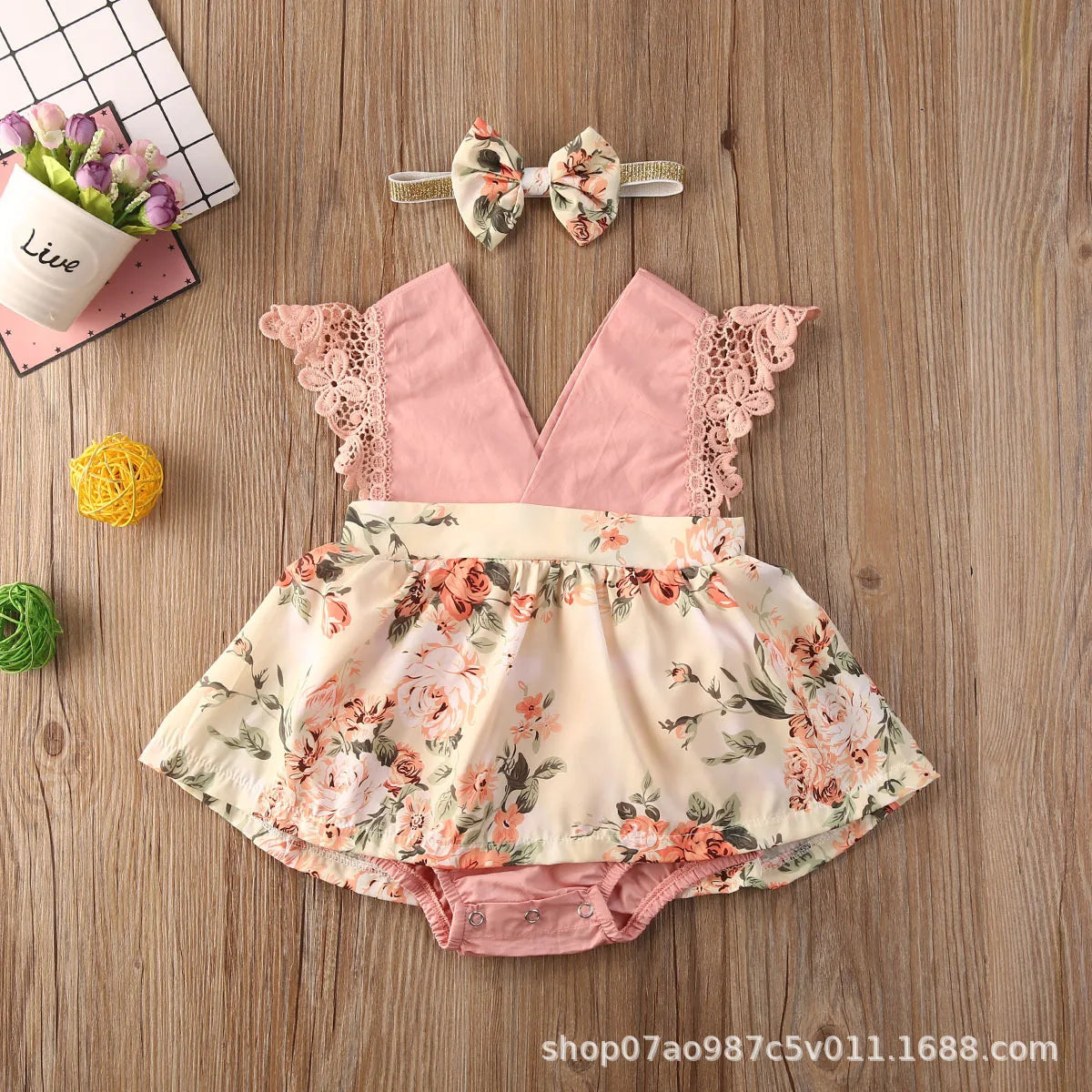 Children's Clothing New 2-piece Red Flower Baby Clothing Newborn Girl Lace Dress Princess Skirt Clothing 0-24M Princess Dress