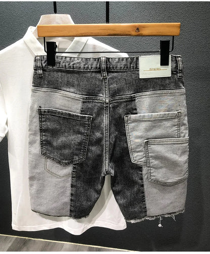 Pants Men Jeans Shorts Hole Streetwear Harajuku Slim Straight Denim Shorts Summer Casual Baggy Ripped Jeans for men clothing