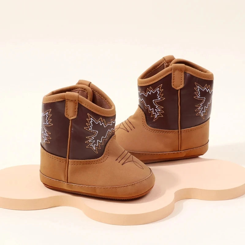 Baby Boots Made Of Soft PU and High-quality Cotton 2024 New Autumn and Winter Short Boots With Rubber Soles and Anti Slip Baby