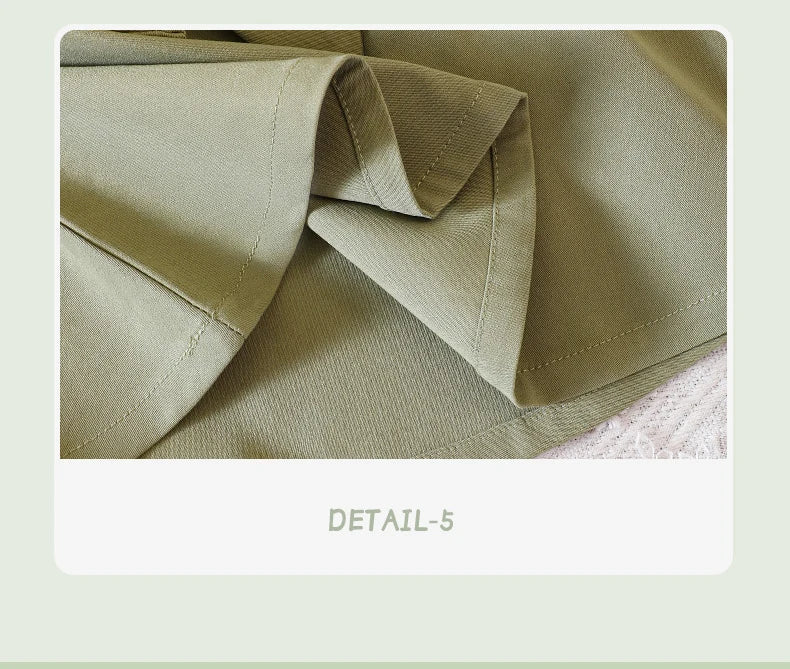 Wholesale Kids Girls Retro Solid Color Trench Belted Dress Double Breasted Elegant Summer Baby Dress