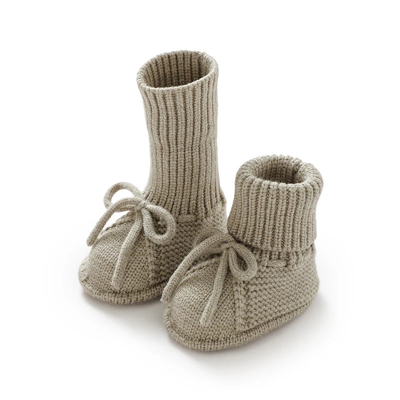 Breathable Non-Slip Infant Boys Girls First Walker Shoes Casual Solid Knitted Newborn Unisex Floor Pre walker Toddler Lightweight