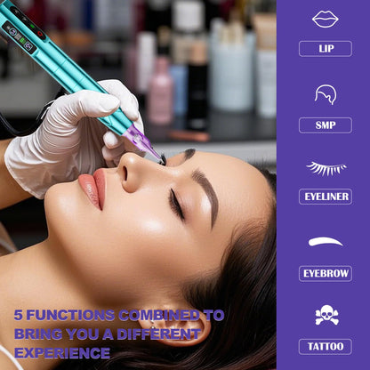 Beauty wireless battery embroidery machine set, integrated contact lens and eyebrow tattooing machine, cross-border source