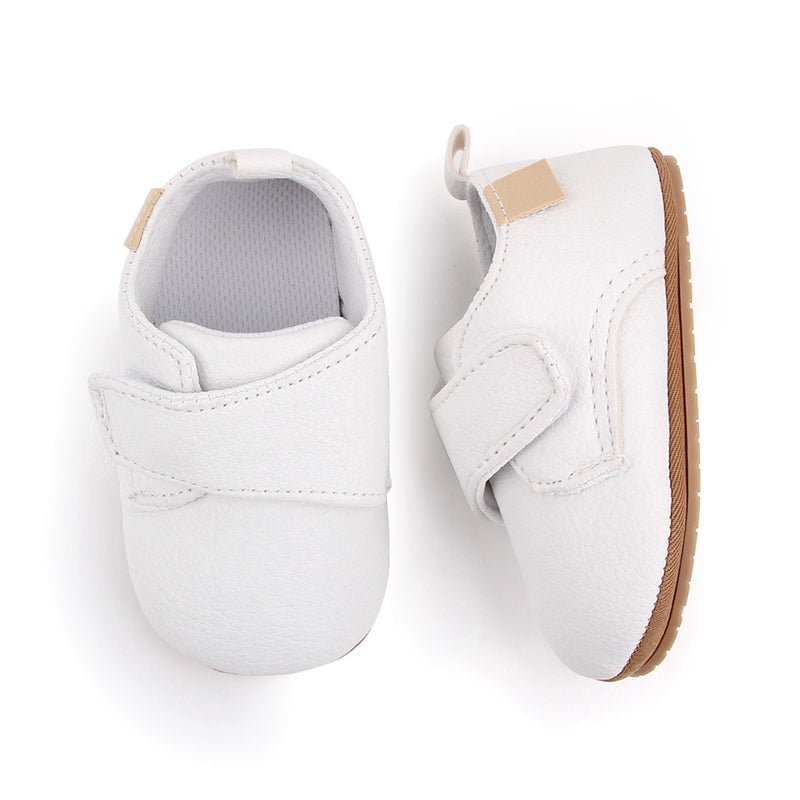 VISgogo Baby Shoes First Walkers PU Sneakers Soft Sole Cute Baby Casual Flats Infant Shoes for Newborn Girl Boys 0-18Months