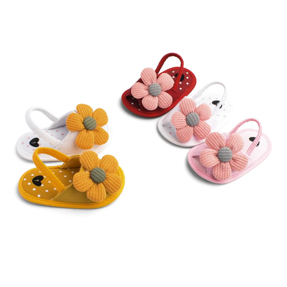 Summer New Sunflower Baby Sandals Soft Bottom Baby Toddler Shoes 0-1 Years Old Baby Girls  Baby Shoes Girls  Baby Boy Shoes