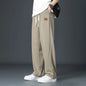 Spring Summer Men Oversize Casual Pants Fashion New Male Drawstring Elastic Waist Solid Loose Sports Wide Leg Straight Trousers