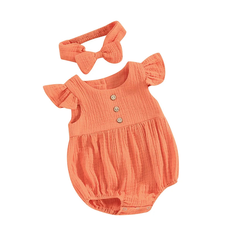 0 to18 Months Baby Girl Clothes White Romper Cute Newborn Clothes Cotton Linen Bodysuit Spring Infant Outfit Baby Items