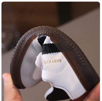 PU Leather Sport Shoes For Children Soft-soled Waterproof Girl's Sneakers Ergonomics Anti-slippery Toddler Shoes For Kids