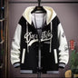 Men's Hooded Baseball Jersey Autumn Korean Casual Hooded Jacket Harajuku High Street Fashion Men's Clothing High Quality Coat