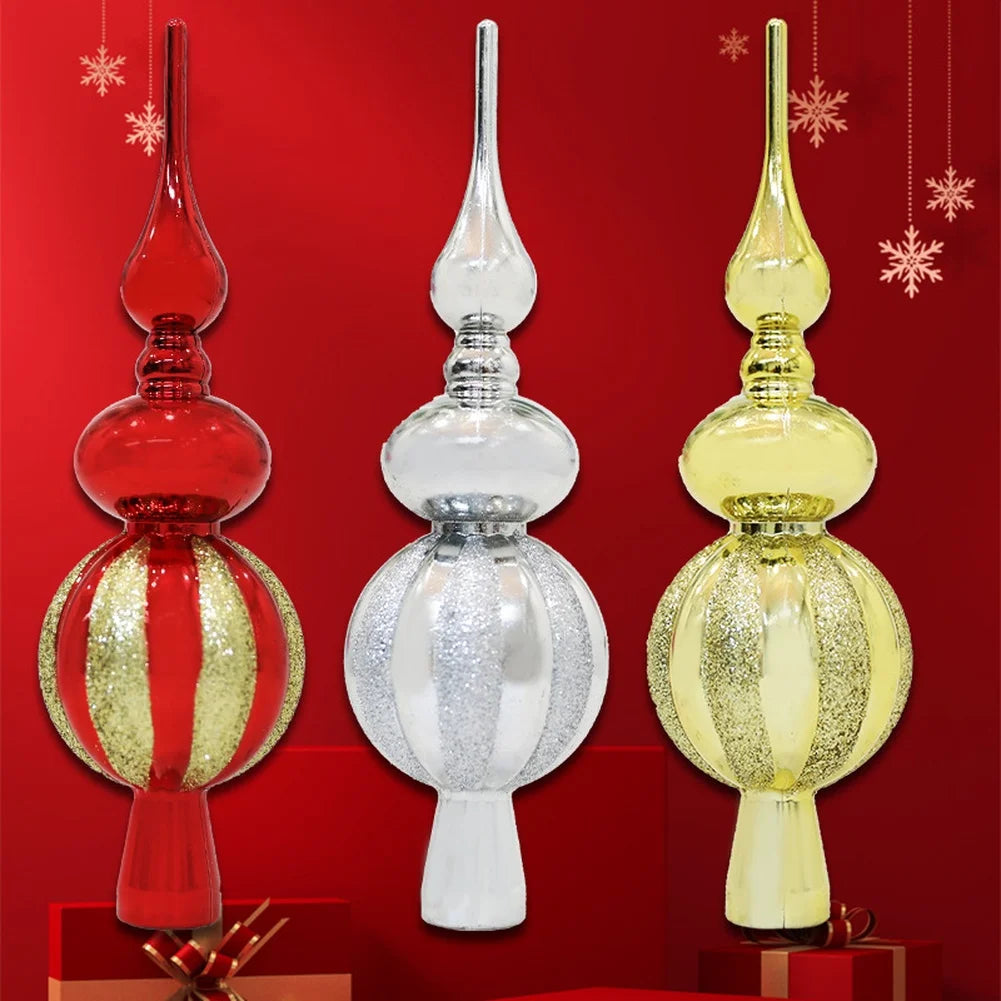 Christmas Tree Decorations, Shiny Christmas Tree Top Ornaments Xmas Tree Decoration For Festive Party Decor Anti-slip