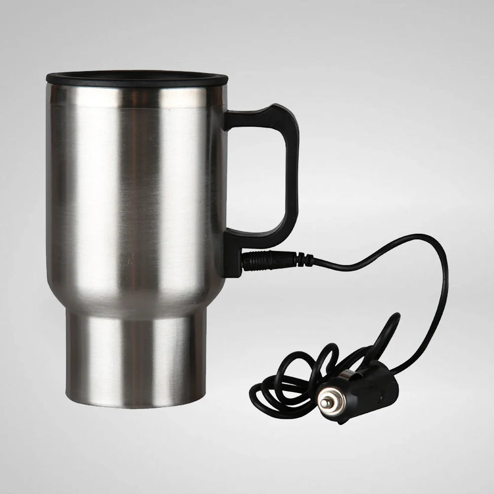 450 ML Double Sections Insulated Car Vacuum Cup Stainless Steel Heating Travel Mug For 12V Electric Beverage Container With