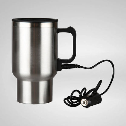 450 ML Double Sections Insulated Car Vacuum Cup Stainless Steel Heating Travel Mug For 12V Electric Beverage Container With