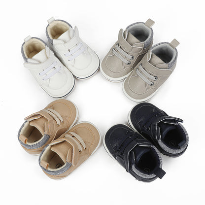 Newborn Baby Girls Boys Sneakers PU Leather Anti-Slip Soft Sole Pre walker Toddler Casual First Walkers Infant Shoes For 0-18M