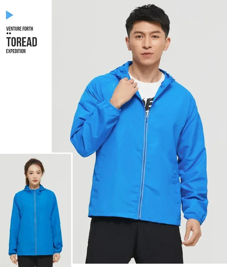 Men's Hiking Jackets Waterproof Women Sun Protection Windbreaker Camping Climbing Outdoor Coat Unisex Portable Clothes