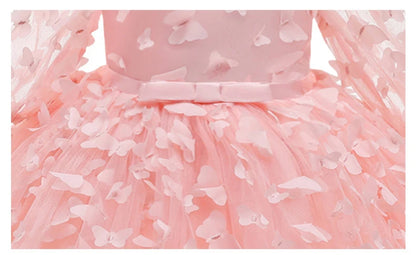 3 6 9 12 18 24 Months Newborn Dress Flowers Mesh Fashion Party Little Princess Baby Dress Christmas Birthday Gift Kids Clothes