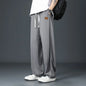 Spring Summer Men Oversize Casual Pants Fashion New Male Drawstring Elastic Waist Solid Loose Sports Wide Leg Straight Trousers
