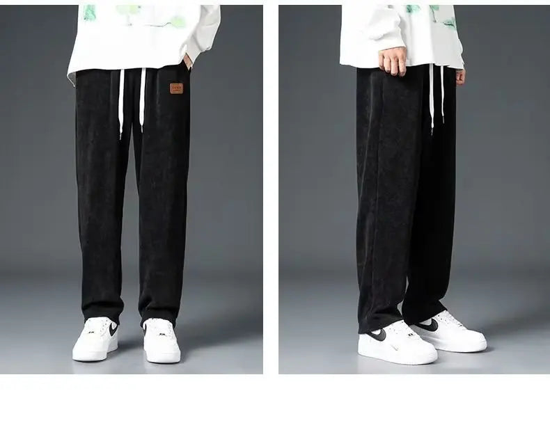 2025 New Design Spring Autumn Straight Sweatpants men baggy pants Men's pants joggers Male Loose Grey Casual Pants for men's