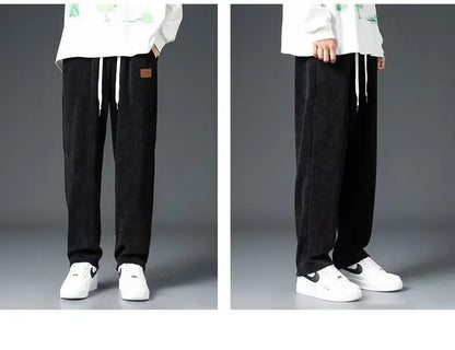 2025 New Design Spring Autumn Straight Sweatpants men baggy pants Men's pants joggers Male Loose Grey Casual Pants for men's