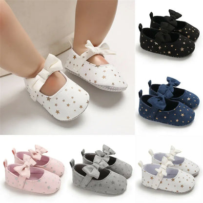 Toddler Girl Crib Shoes Newborn Baby Girls Boys Bowknot Soft Sole Dot Print Casual Shoes Baby Shoes Girls  Infant Shoes