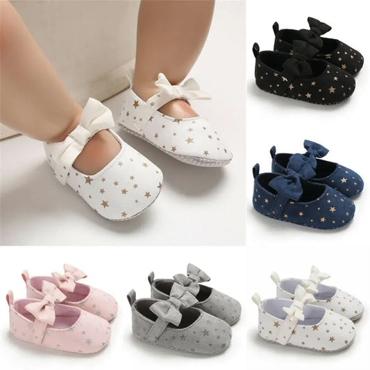 Toddler Girl Crib Shoes Newborn Baby Girls Boys Bowknot Soft Sole Dot Print Casual Shoes Baby Shoes Girls  Infant Shoes